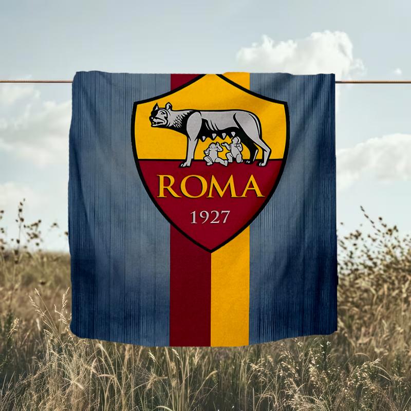 1PC AS Roma1 Football club Printed Soft Flannel Blanket Throw for Adult Bedroom Living Room Sofa Camping Travel Fan gifts Christmas Gifts