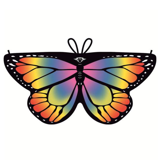 Halloween Cape Realistic Looking Vibrant Color Breathable Ultra-Light Easy-wearing Dress Up Chiffon Halloween Butterfly Wings Toddler Cosplay Costume