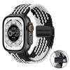 Плетеное нейлоновое петлевое ремешок для Apple Watch Ultra 3 2 49 мм 11 10 46 мм 42 мм 9 8 7 45/41 мм Магнитный ремешок iWatch 6 5 SE 44/40 мм Correa