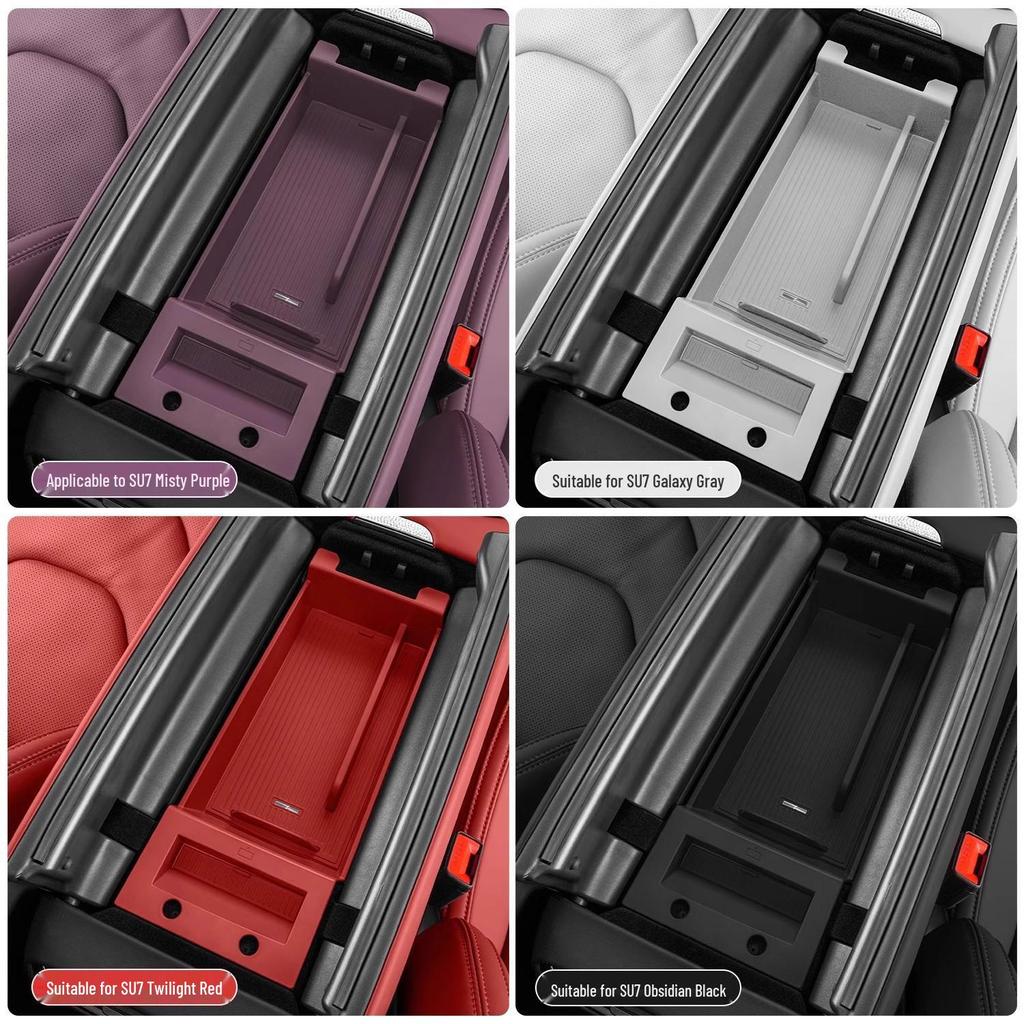 Compatible Armrest Box Storage for Xiaomi SU7/YU7 - Car Center Console Storage Organizer.