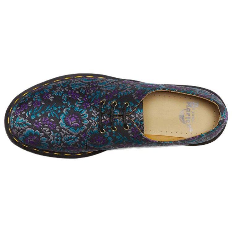 Dr. Martens Кожаные туфли с круглым носком на шнуровке, удобная повседневная обувь, женская обувь, черно-фиолетовые 31135548