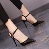 2025 Spring and Summer Bag Head Word with High-heeled Sandals Women Sexy Pointed Small Man with Skirt Thin-heeled Sandals Women
