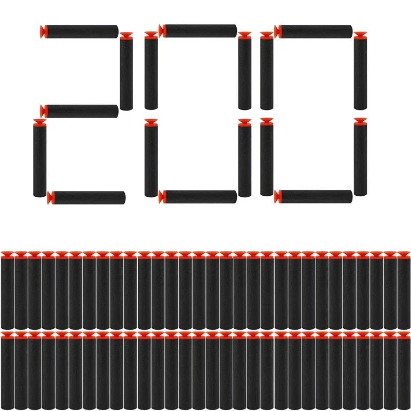 Black Sucker Head Bullets 7.2cm for N-strike Elite Series Blasters Foam EVA Refill Darts Kids Toy Guns Accessories
