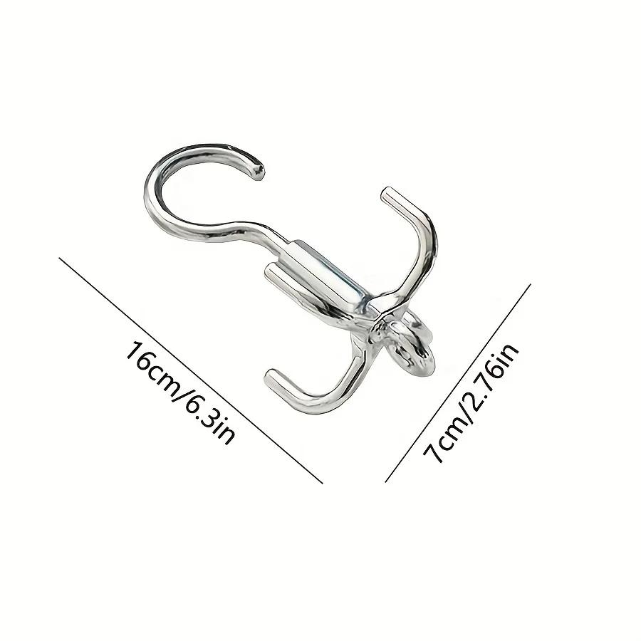 1/2 шт. Многофункциональный вращающийся крючок для одежды с 4 зажимами, вращающаяся вешалка для пальто без сверления, органайзер для ремней, стойка для хранения шарфов, шкаф