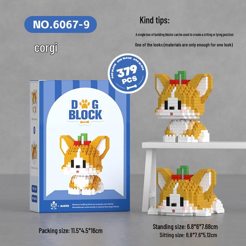 Micro Particle Pet Building Blocks - Cute Dog & Cat Toy Compatible with LEGO