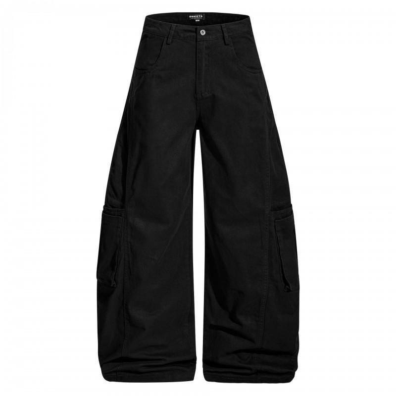 OREETA American Retro Cargo Pants Men Women Loose Wide Leg Casual Trousers