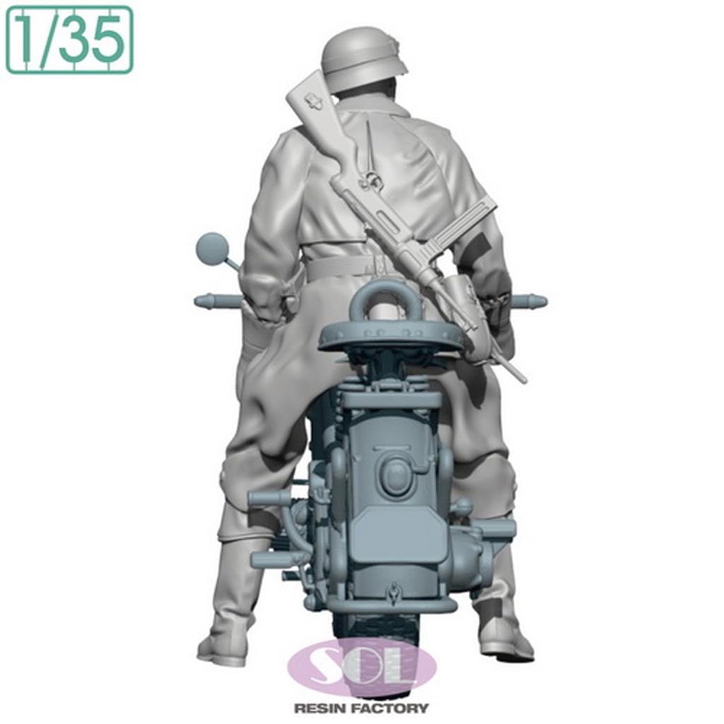 Sol Model Военный мотоцикл KS750 времен Второй мировой войны с полевым 3D-принтером MM900 1/35 Полиция, Набор, (Мотоцикл)