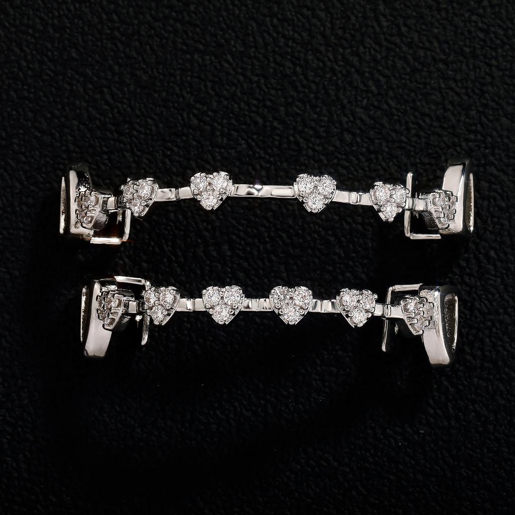 Fully diamond-set zirconia dental jewellery: adjustable accessories for rappers, suitable for everyday wear