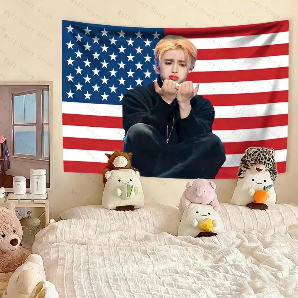 Гобелен с K-pop певцом SScoups Декор для дома Настенное панно Фон для спальни общежития Баннер для концерта горячих девушек Флаги на день рождения