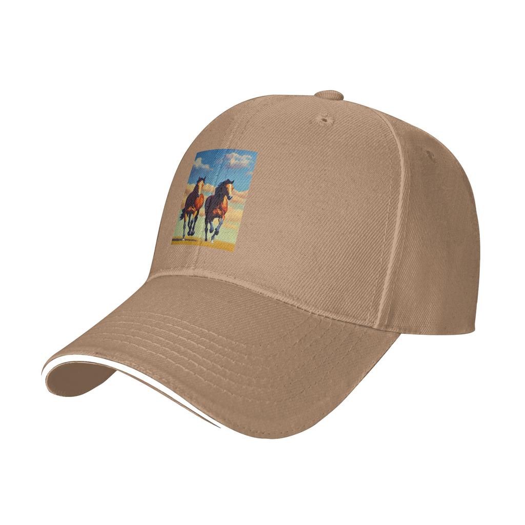 Running Horse And Equestrian Cap Casual Baseball Caps Adjustable Hat Hip Hop Summer Unisex Baseball Hats Customizable