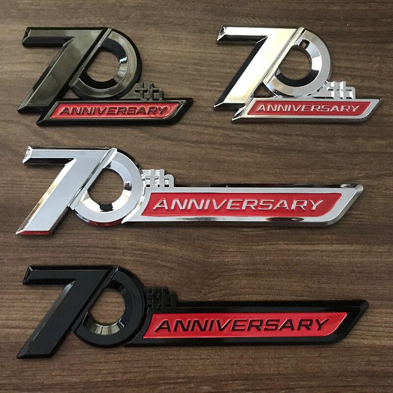 Для Toyota Land Cruiser LC120 LC150 LC200 LC300 2 шт./лот 70-летие 3D хромированная боковая эмблема значок багажника наклейка украшение