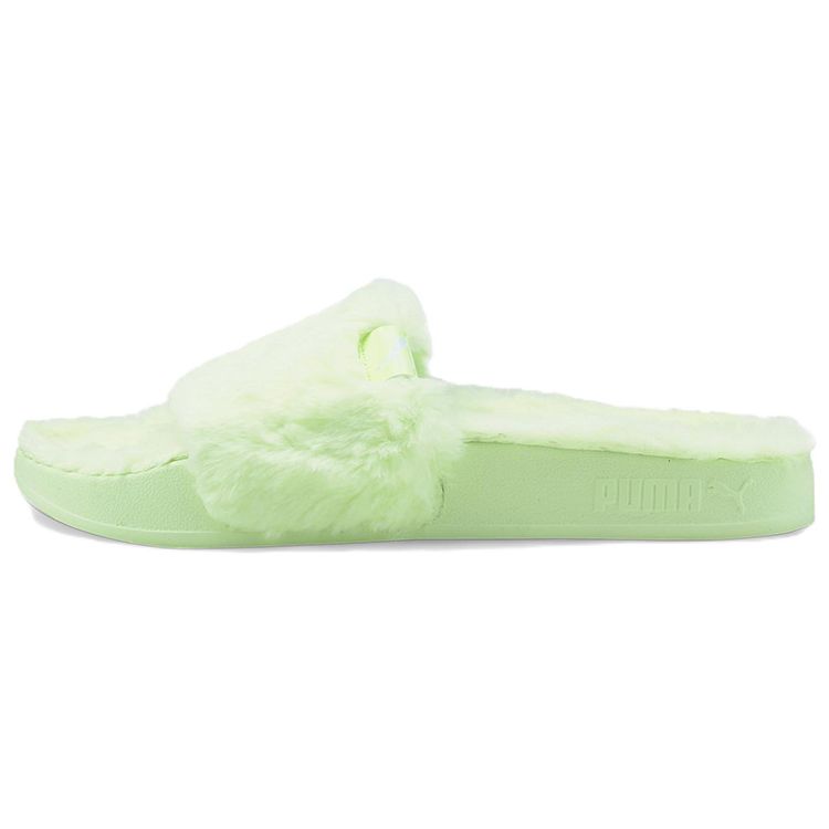 Puma Leadcat 2.0 Faux Fur Outdoor Sports Slippers Women Slippers Green 385803-03