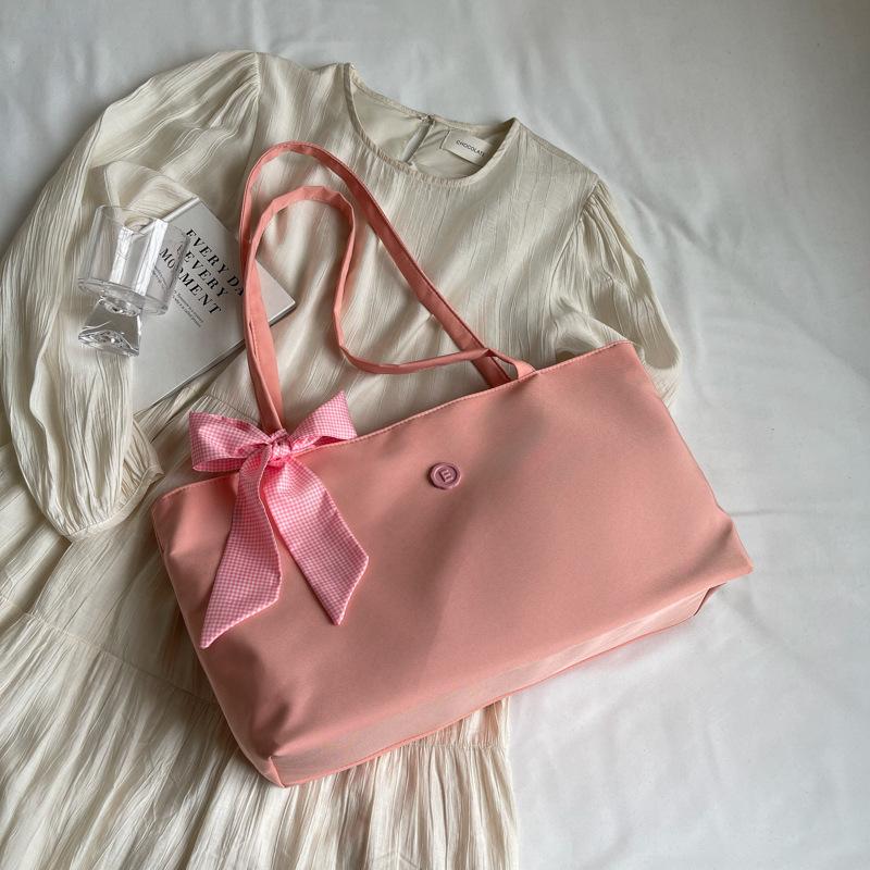 2025 новая корейская версия сумка-тоут для通勤 женская большая вместительная сумка с простой индивидуальностью и модная большая сумка на одно плечо