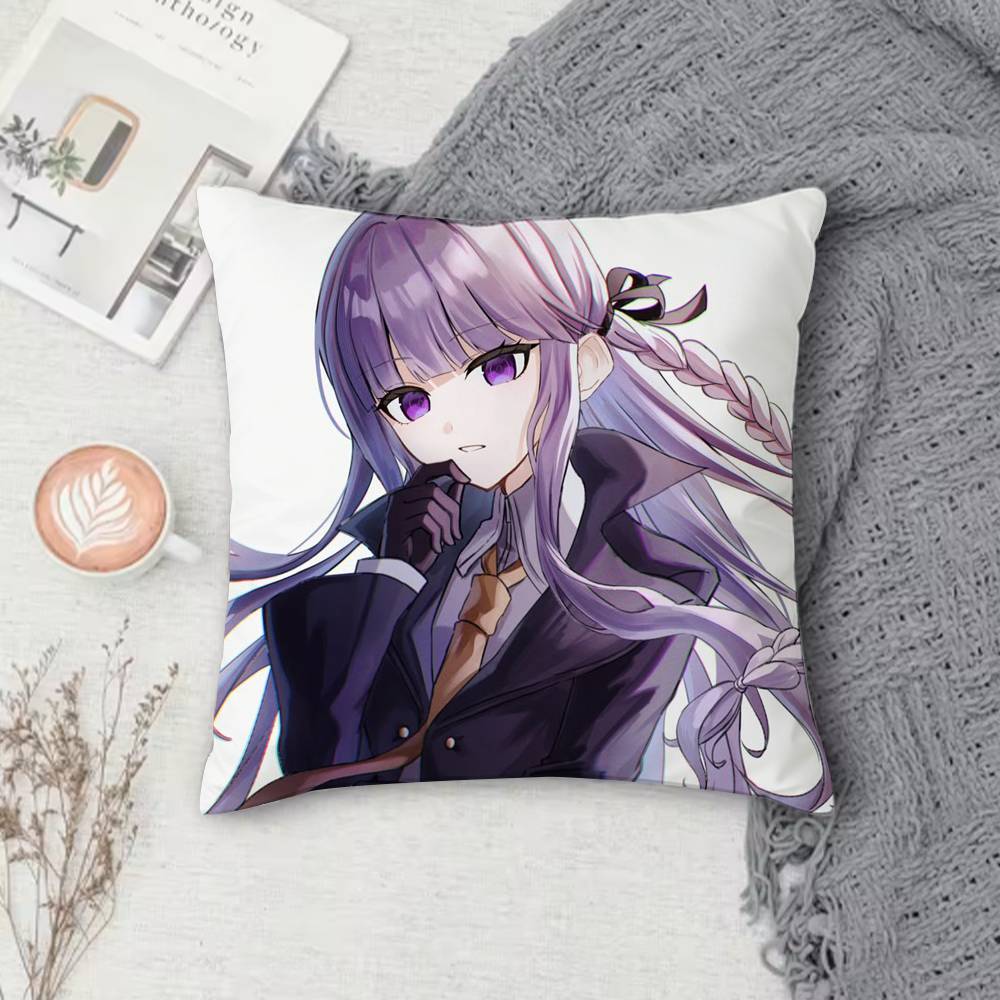 Квадратная декоративная наволочка с двусторонней печатью Danganronpa для дивана, гостиной, домашнего декора