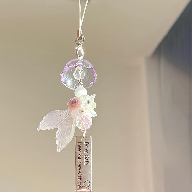 Captivating Bellflower 1Pcs Hanging Ornament with Tassel Perfect for Car Interior Decor