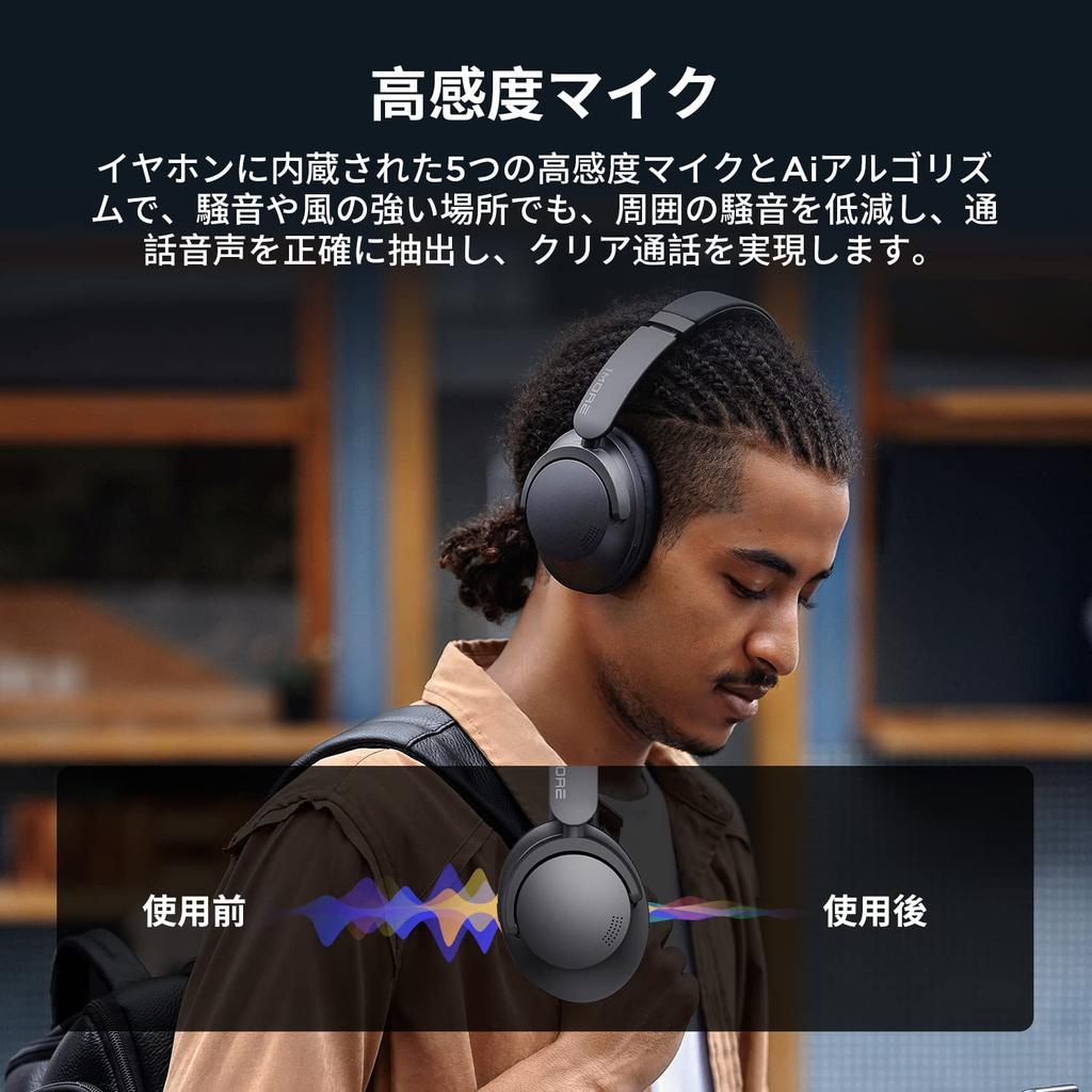 Беспроводные наушники 1MORE LDAC с высоким разрешением, активный шум, 70 часов музыки, захват окружающего звука, 5 Bluetooth, специальное приложение, совместимое с SonoFlow,