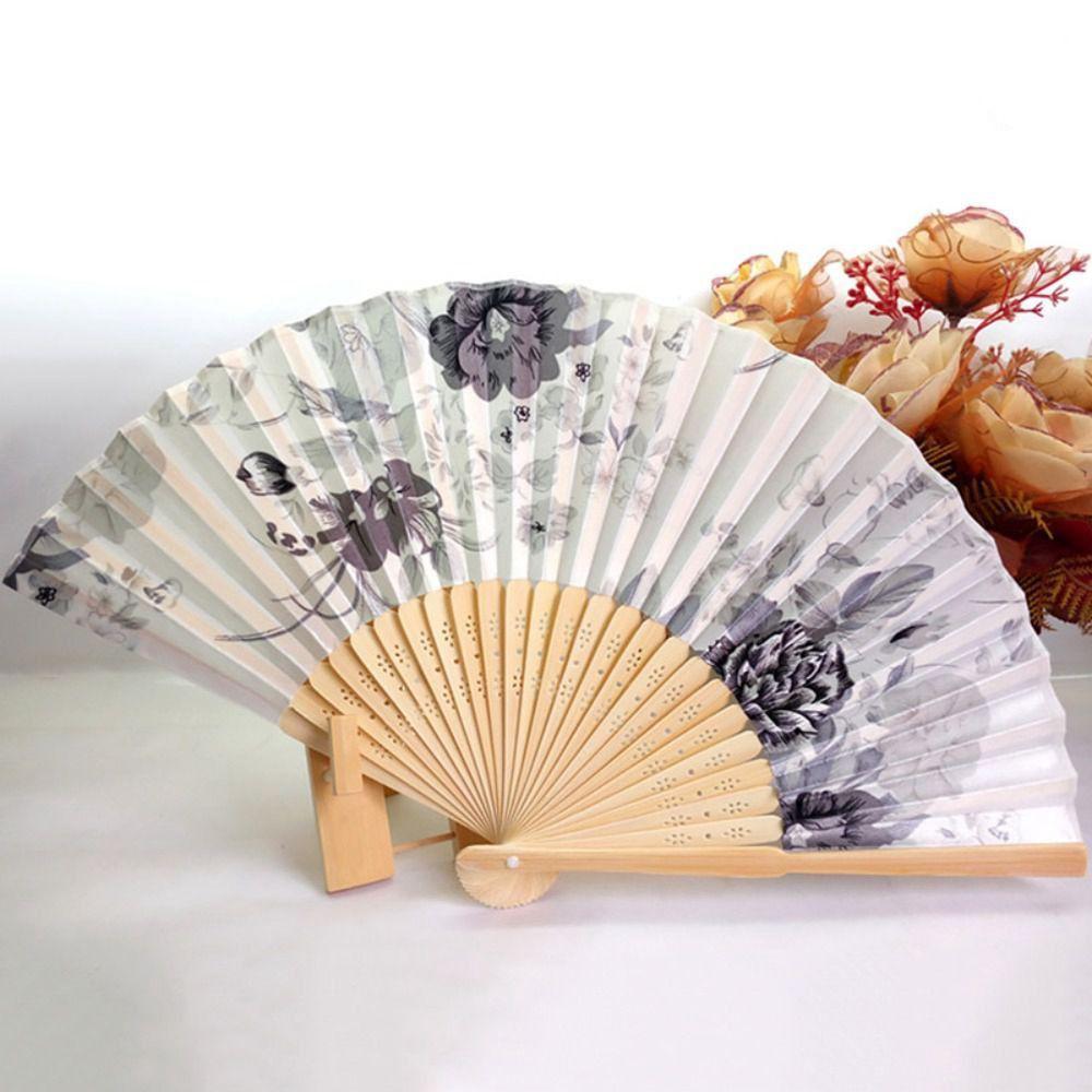 Bamboo Hand Held Colorful Home Decoration Photography Prop Folding Fan Fan Ornament Wedding Gifts