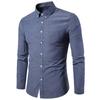 Осенняя новинка, мужская рубашка Oxford Spinning Slim Fit Solid Color Shirt Men's Shirt Long Sleeve Shirt Men's
