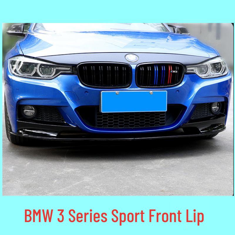 Трехсекционная накладка-сплиттер на передний бампер BMW 3 серии