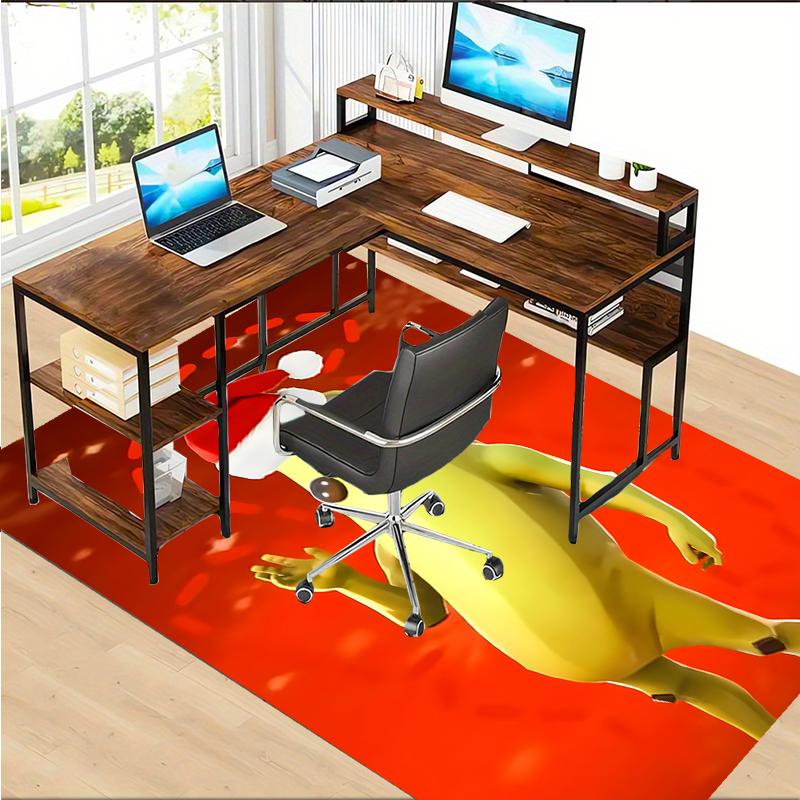 Peely Warrior Polyester Carpet, Soft Indoor Mat for Office Chair, Living Room, Computer Desk - Decorative Home Office Rug Design