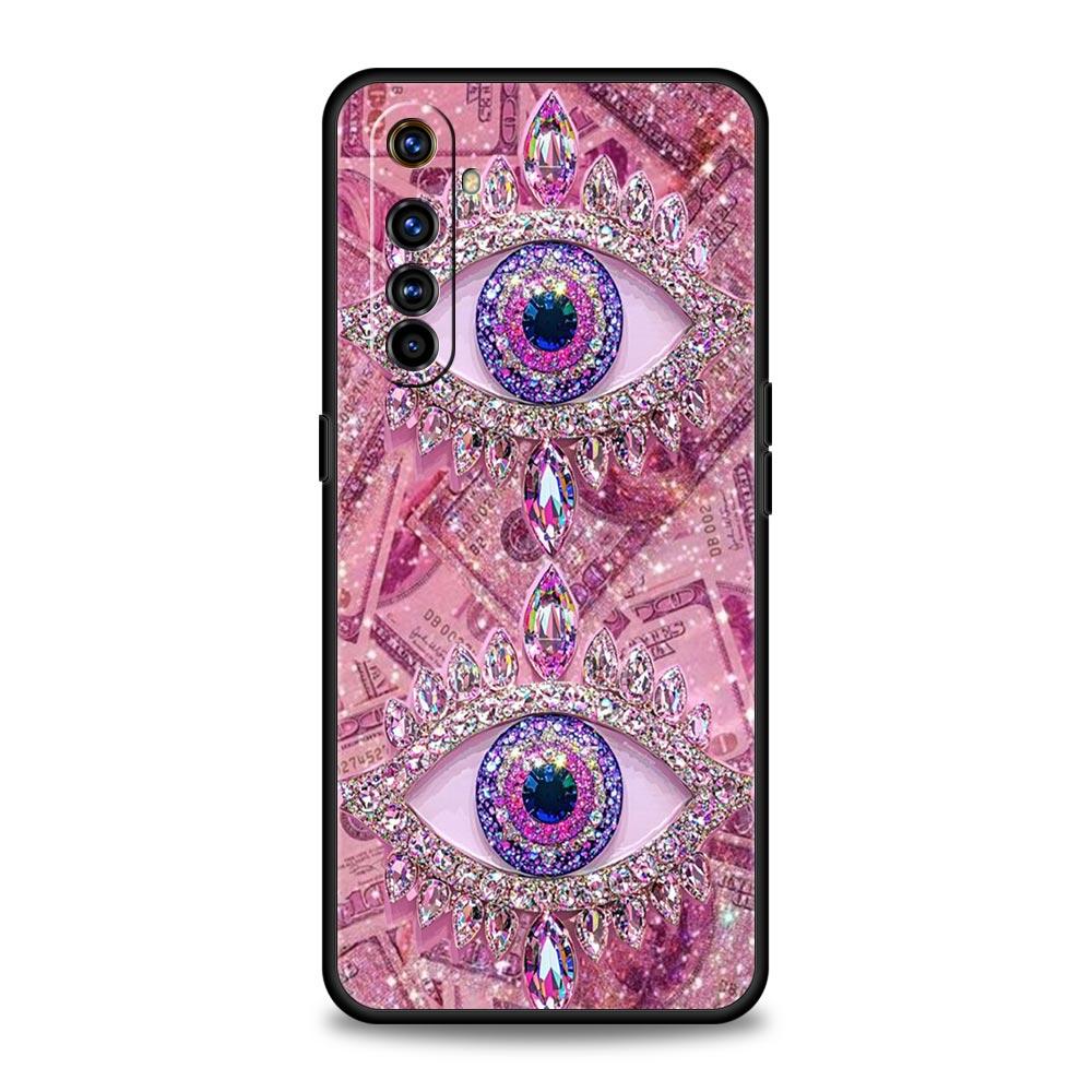 Модный чехол для телефона с ресницами для Realme C67 C63 C55 C53 C35 C25 C21 GT 2 3 5 6 10 11 12 13 Pro Plus 5G Мягкий ТПУ Чехол Capas