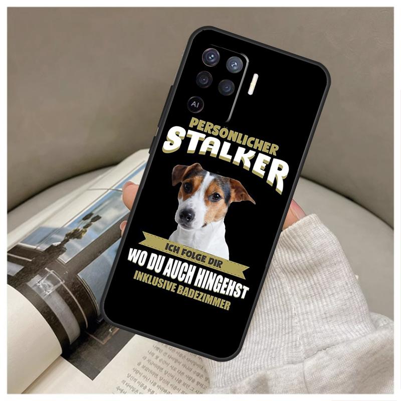 Jack Russell Terrier Cute Puppy Dog For OPPO A74 A94 A54 A17 A77 A58 A78 A98 A15 A5 A9 A96 A76 A16 A52 A72 A79 A53S A57S Case