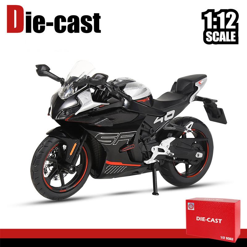 1/12 CFMOTO 450SR Литой Модель Гоночного Мотоцикла из Сплава Металлическая Модель Уличного Спортивного Мотоцикла Симуляция Звука и Света Детская Игрушка Подарок