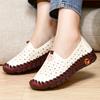 Mom Shoes Spring Summer 2025 New Sandals Women's Casual Shoes Leather Is Not Tired Feet Beef Tendons Flat Bottom Women's Shoes Are Comfortable