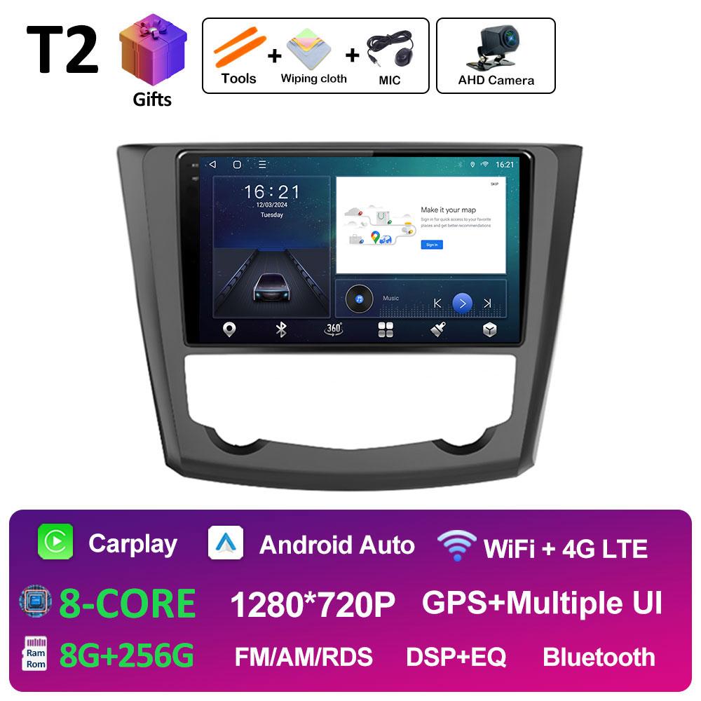 GPS-навигация Android14 для Renault Kadjar 2015 2016 2017 2018 2019 Беспроводная Carplay Автомагнитола QLED IPS Экран WIFI Аксессуары