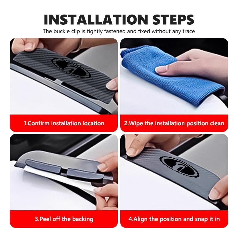 Carbon Fiber Car Rear View Mirror Rain Eyebrow Shield Sun Visor Accessories For Lada Xray Granta Largus Kalina Largus PrioraWW2