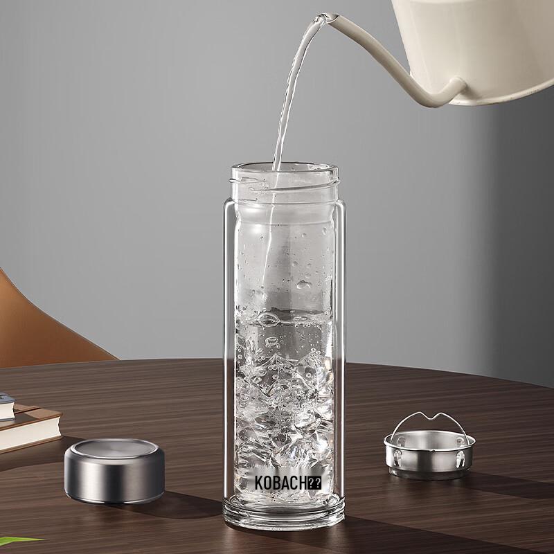 Стеклянная бутылка для воды Kobach Crystal Steel
