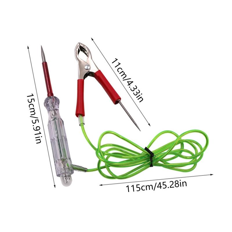 3В-24В Длинная ручка-тестер электрического напряжения, ручка-зонд, зажим, лампочка, инструмент для обслуживания автомобиля для автомобиля, лодки