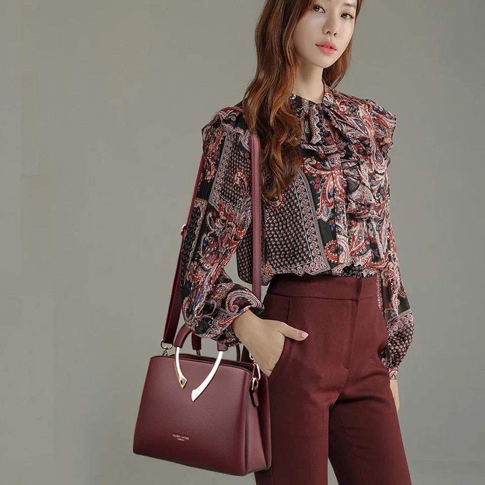 Повседневные сумки-тоуты из натуральной высококачественной кожи, роскошные дизайнерские женские сумки через плечо