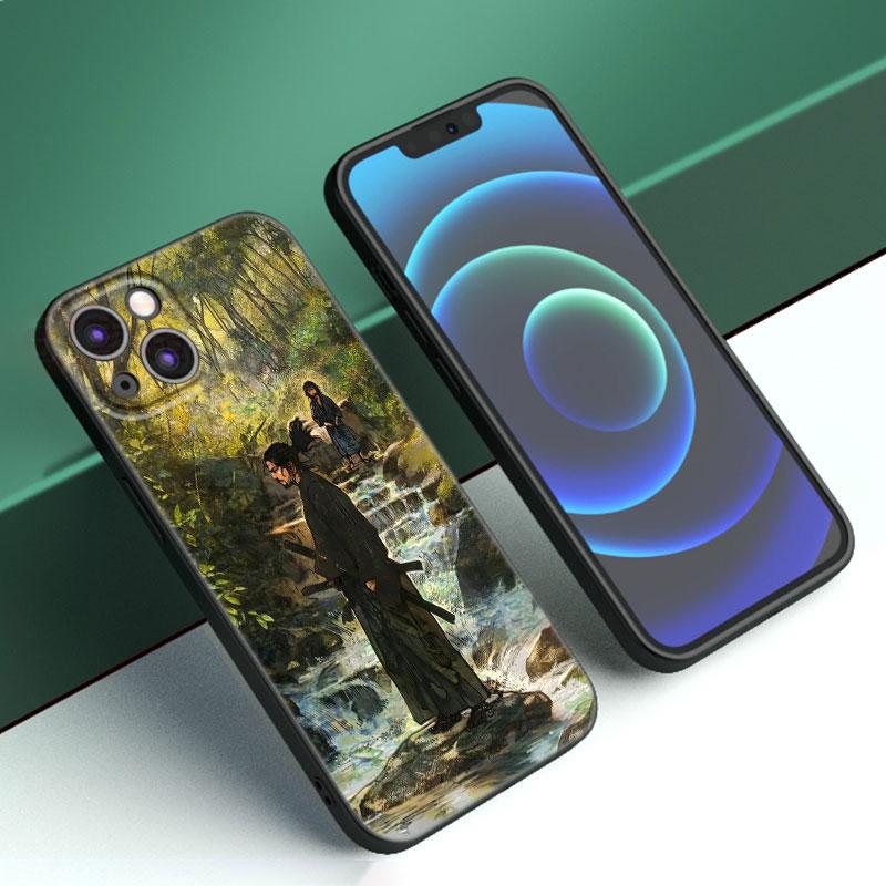 Чехол для телефона Vagabond Manga для Apple iPhone 12 13 Mini 11 14 15 Pro Max 7 8 Plus X XR XS SE 2020 2022 черный силиконовый чехол