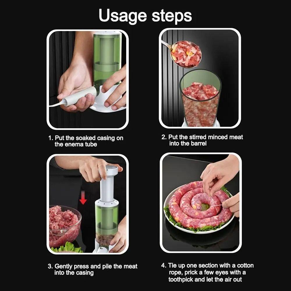 Easy Fast Sausage Meat Stuffer Homemade Sausage Filler Horizontal Sausage Maker Household Use
