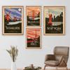 Nordic Vintage Travel Cities Poster New York Miami Paris Japan Landscape Art Canvas Painting Cityscape Wall Picture Home Decor