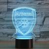 Led 3d Arsenal Night Light Illusion Lamp 16 Colour Change Decor Lamp Xmas Gifts