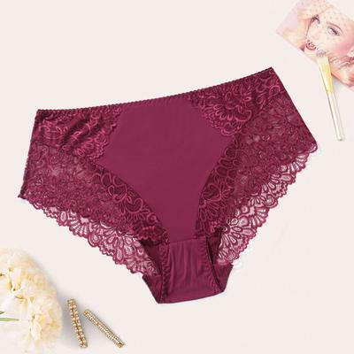 Сексуальные женские трусики больших размеров со средней и высокой талией, цветочное кружево, ультратонкое нижнее белье 0Xl-5Xl, трусы