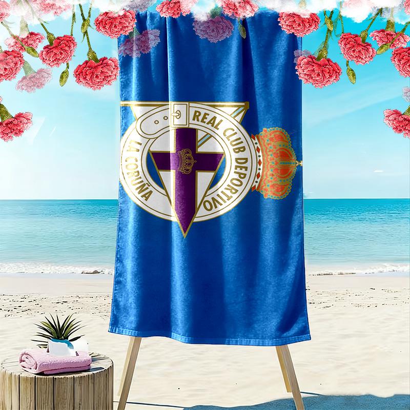 Deportivo de La Coruña Print Beach Towel, Large Soft Quick Dry Towel for Beach Camping Swimming