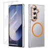 HD Прозрачный Магнитный Чехол Для Samsung Galaxy Z Fold 4 5 6 7 Кристально Чистая Накладка С Прозрачным Закаленным Стекло Защитой Экрана