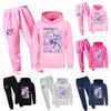 Детский худи и брюки, двухпредметный спортивный костюм, комплект свитшота с длинным рукавом и принтом
