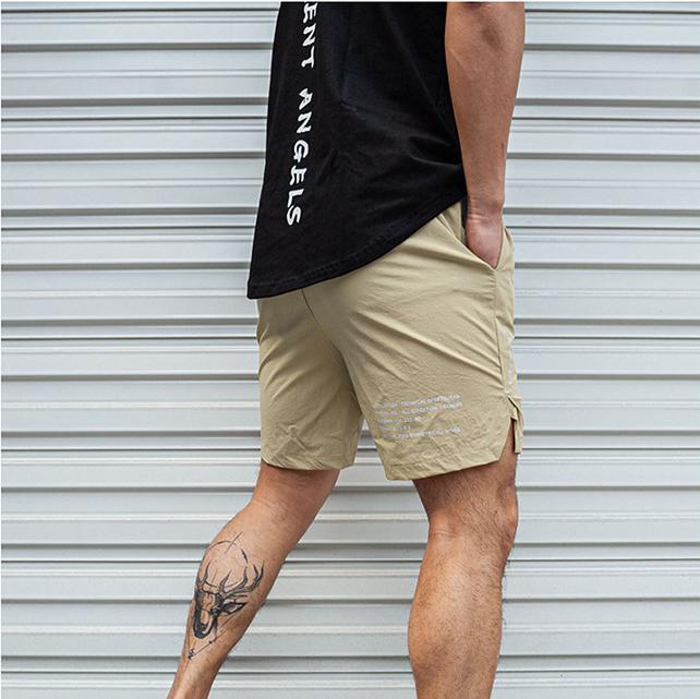 Мужские легкие быстросохнущие спортивные шорты с застежкой-шнурком