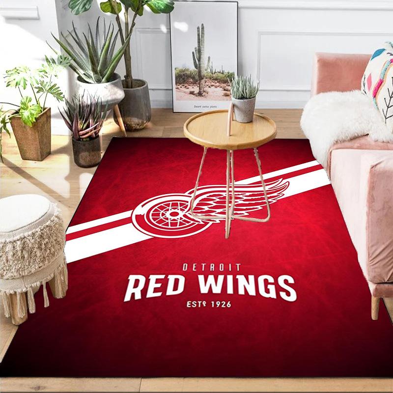 Vintage Detroit Wings Logo Area Rug Suitable for Indoor And Outdoor,Carpets for Kitchens, Homes, Offices, Living Rooms,Home Decor,Christmas Gift
