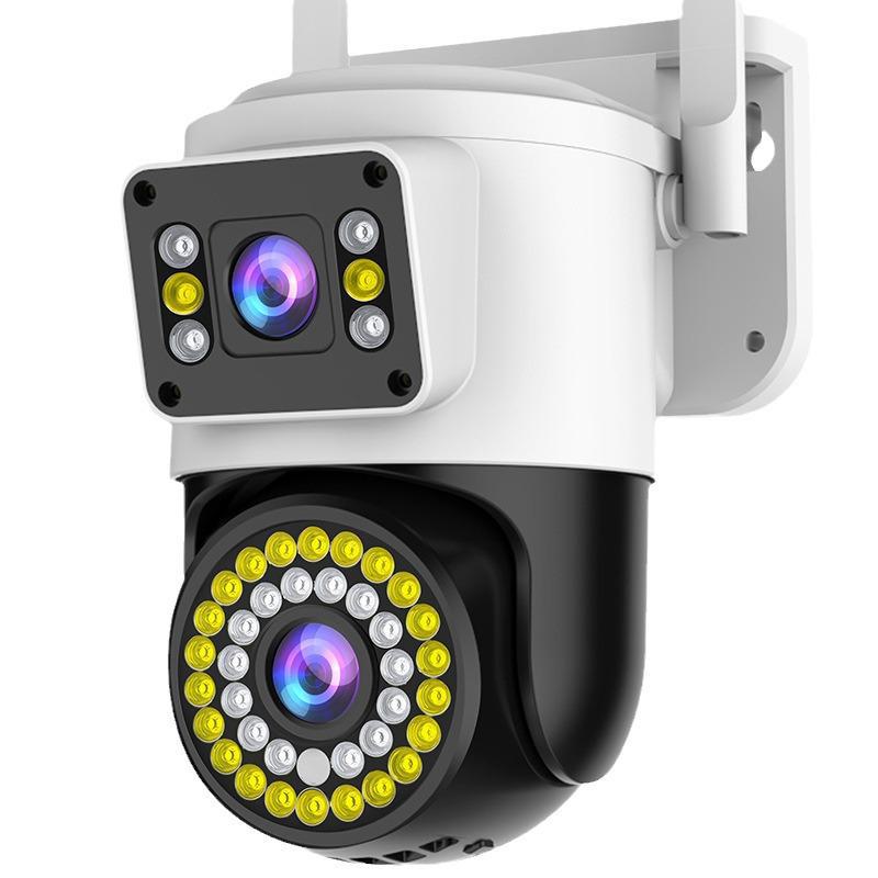 360° Dual-Screen Wireless HD Home Surveillance Camera with Night Vision for Indoor/Outdoor Use