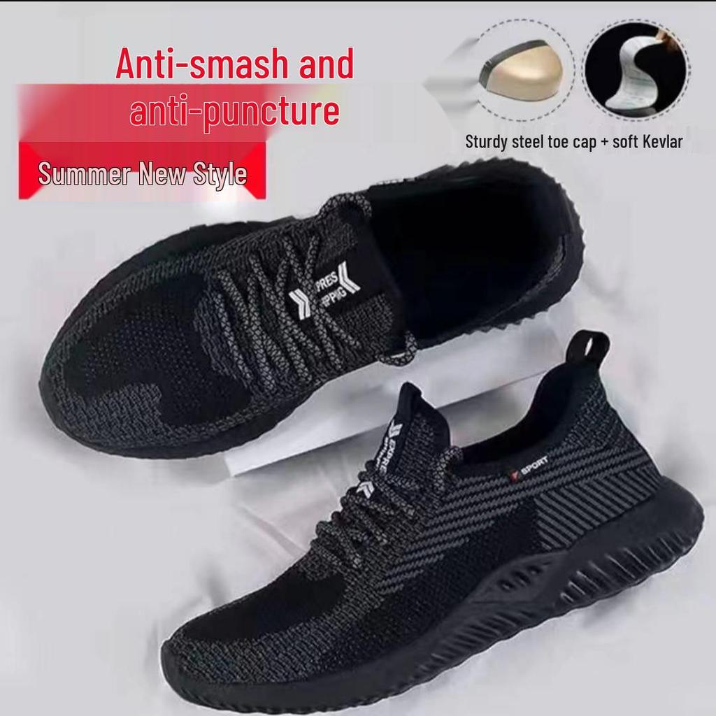 Electrician Safety Shoes: Anti-Smash, Anti-Puncture, Wear-Resistant, Anti-Slip, Oil-Resistant Work Shoes with Soft Soles