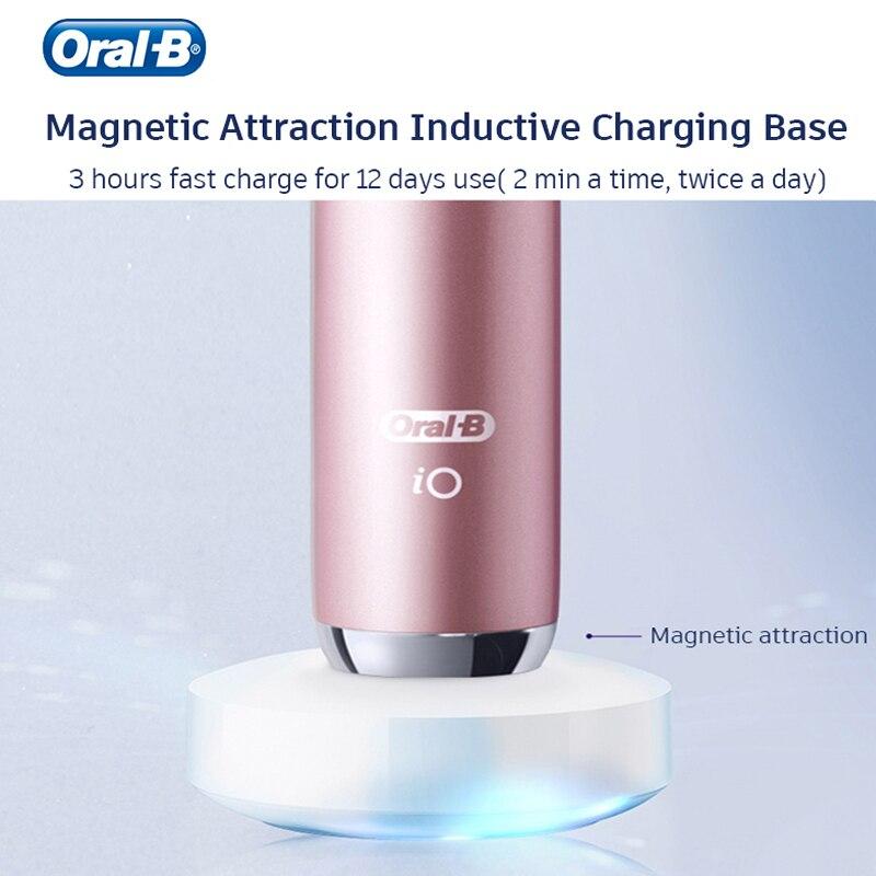 Oral-B IO-9 Электрическая зубная щетка Sonic Перезаряжаемая Smart Bluetooth 7 режимов 3D отслеживание зубов Ultimate Clean Магнитный уход за полостью рта