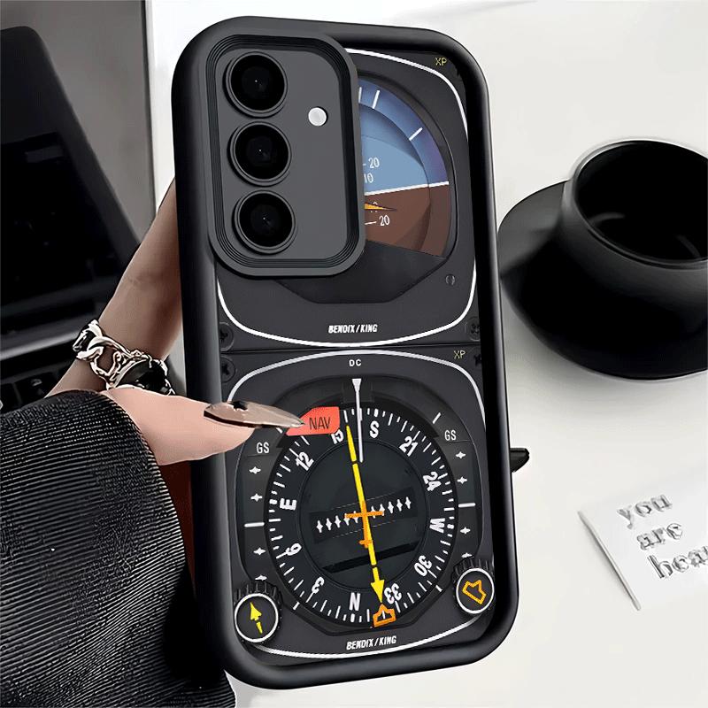 Phone Case for Samsung Galaxy S26 S25 Ultra S24 FE Aircraft Instrument Cockpit Radar Shell S23 Plus S22 + S21 S20 5G Soft Silico