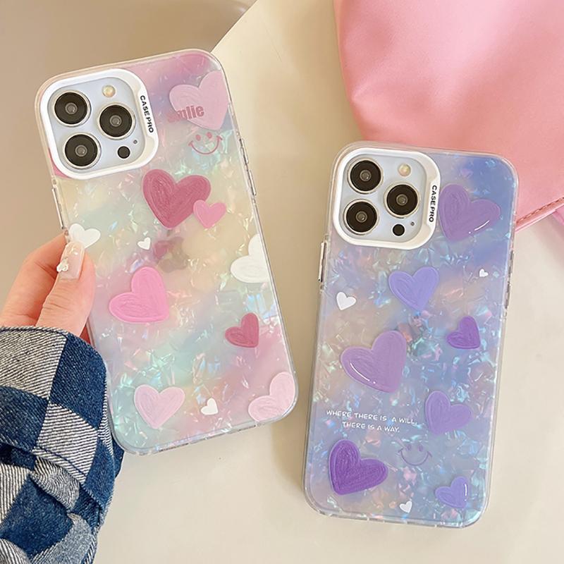 Чехол Sweet Cool Girl Shining Shell Love Heart для Iphone 13 14 11 12 Pro Max 14promax, противоударный чехол для телефона