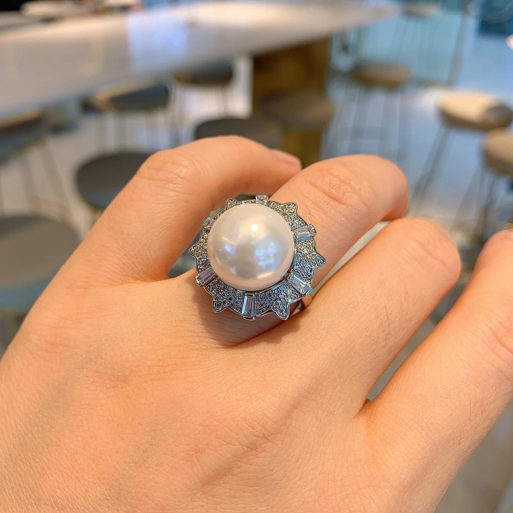 Australian Fritillary Pearl, Set, Pendant, Ring, Earrings, Women's