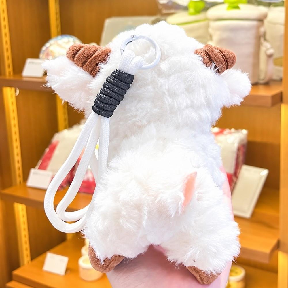 Soft Lamb Plush Keychain Cartoon Sheep Goat Bag Pendant Plush Stuffed Doll Keyring Bag Charm